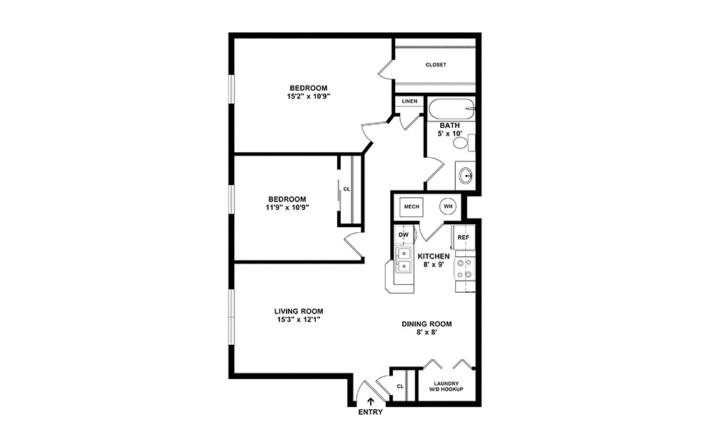 Maybury 2 Bedroom Apartment Near Pataskala, Ohio