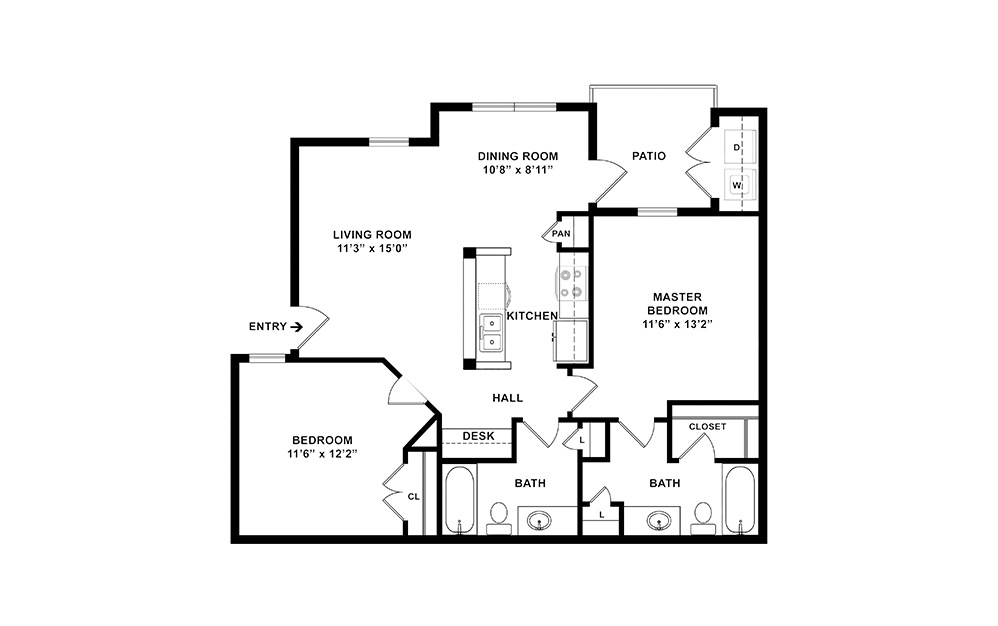 Savannah Floor Plan The Flats at Westover Hills