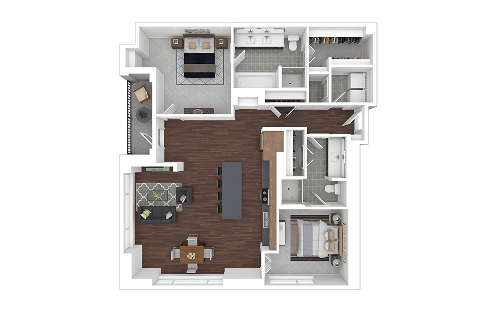 B3 2-Bedroom Rice University Apartment