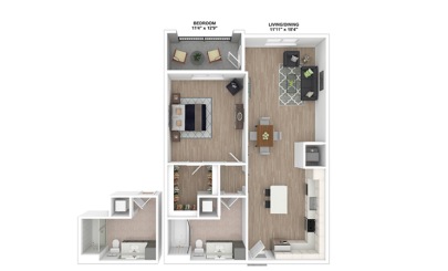 Cassia 1 bedroom 1 bath 773 square feet