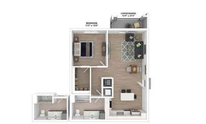 Hibiscus 1 bedroom 1 bath 850 square feet