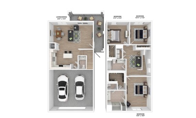 Silverbell 3 bedroom 2.5 bath 1685 square feet