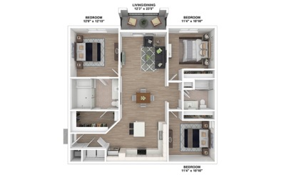 Plumeria 3 bedroom 2 bath 1374 square feet