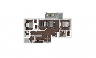 The Peak 3 bedroom 2 bath 1313 square feet