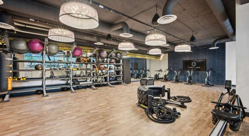 24/7 Fitness Center with Exercise Equipment at Our Columbia Pike Apartments for Rent