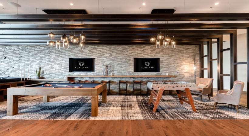 Resident Clubhouse with a Lounge Area at Cortland Columbia Pike