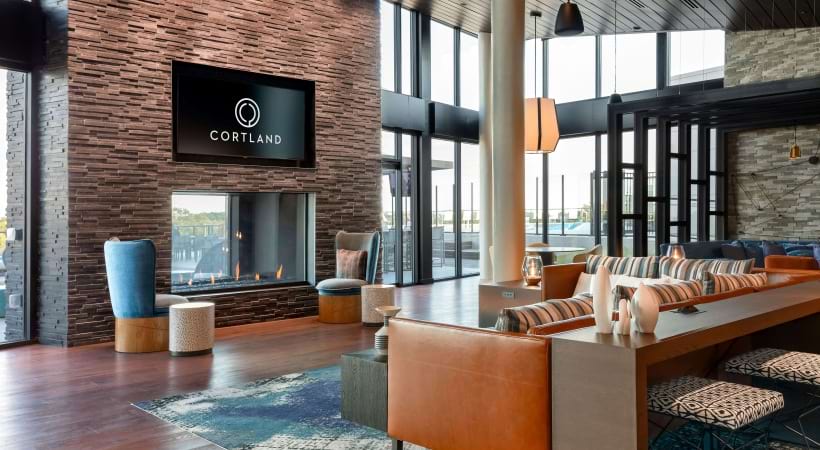 Resident Clubhouse with a Lounge Area at Our Apartments Near Crystal City