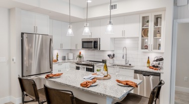 Luxury Apartment Kitchen with Granite Countertops at Our Apartments for Rent in Boca Raton