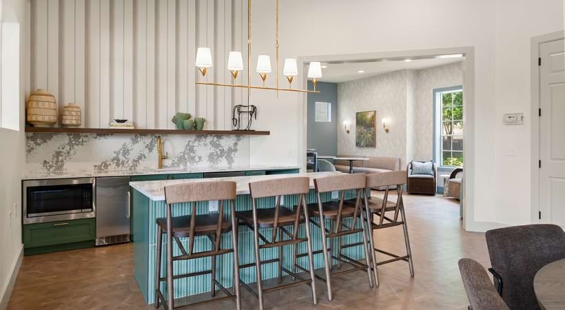 Party-Ready Kitchen in the Clubhouse of Our Houston Apartments in Cy-Fair