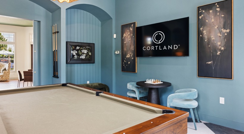 Game Space with an HDTV at Our Apartments Near Jersey Village in Houston