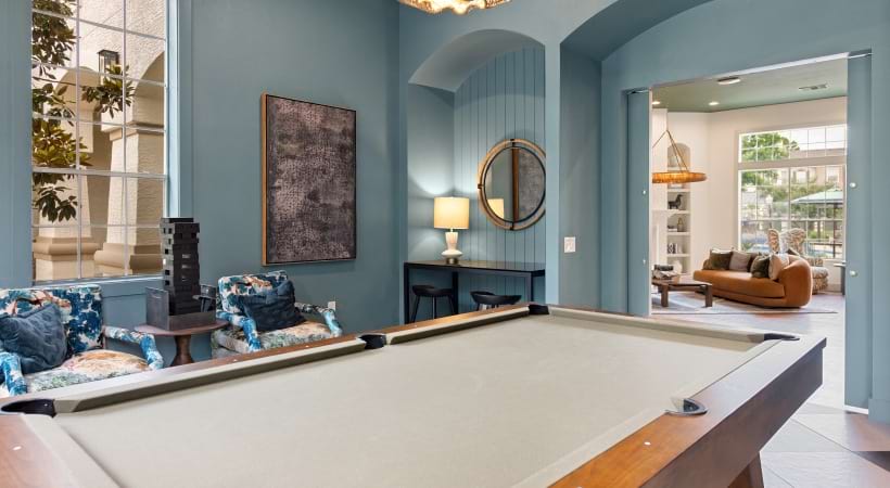 Billiards Table in the Clubhouse at Our Apartments on 1960 in Houston