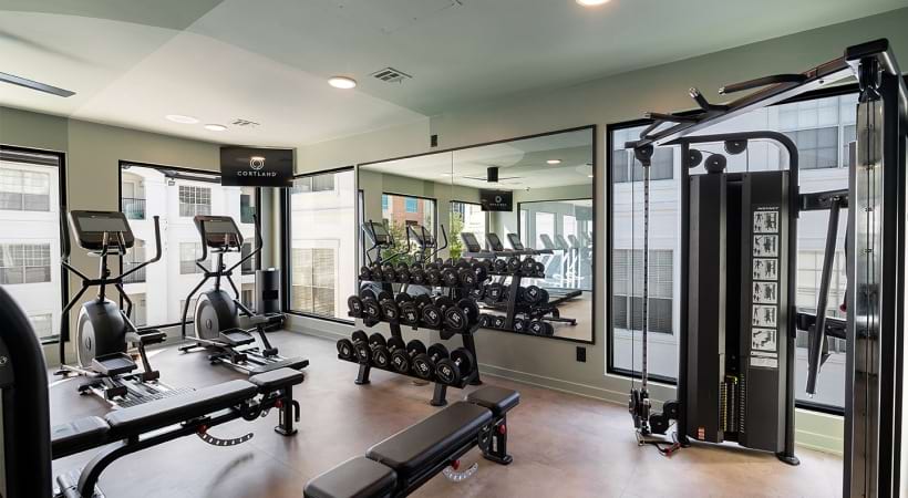 Fitness Center in Our Dunlavy Apartments in Houston