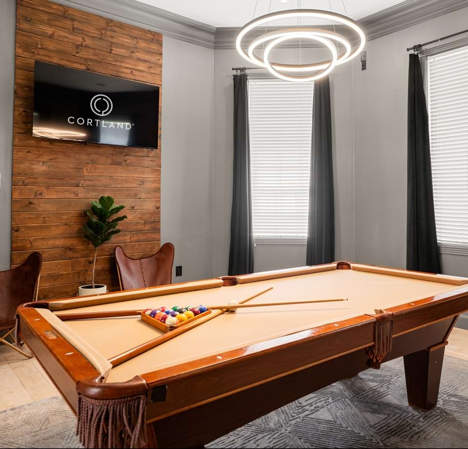Pool Table and HDTV at Our Apartments Near 1960
