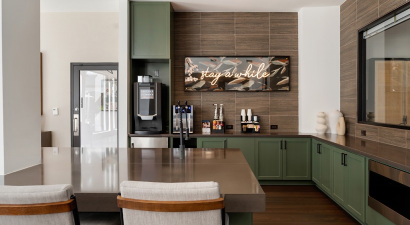 Gourmet Coffee Bar at Our Apartments Near Allen Parkway in Houston, TX