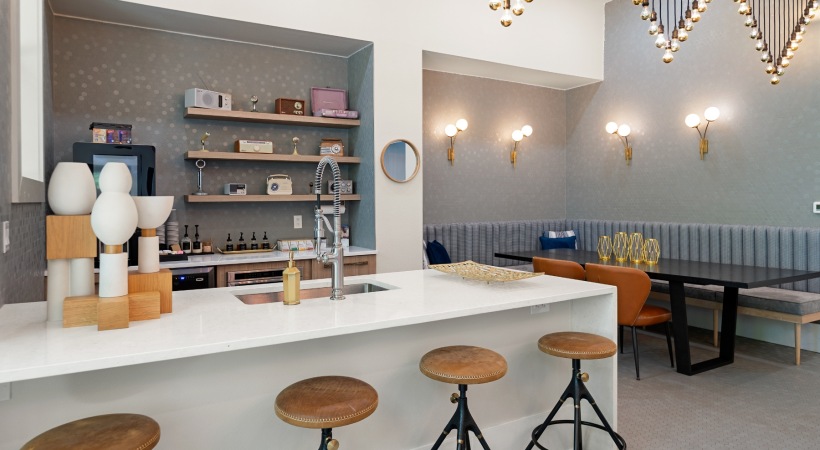 Party-Ready Kitchen and Dining Area at Our Apartments Near Oracle in Austin