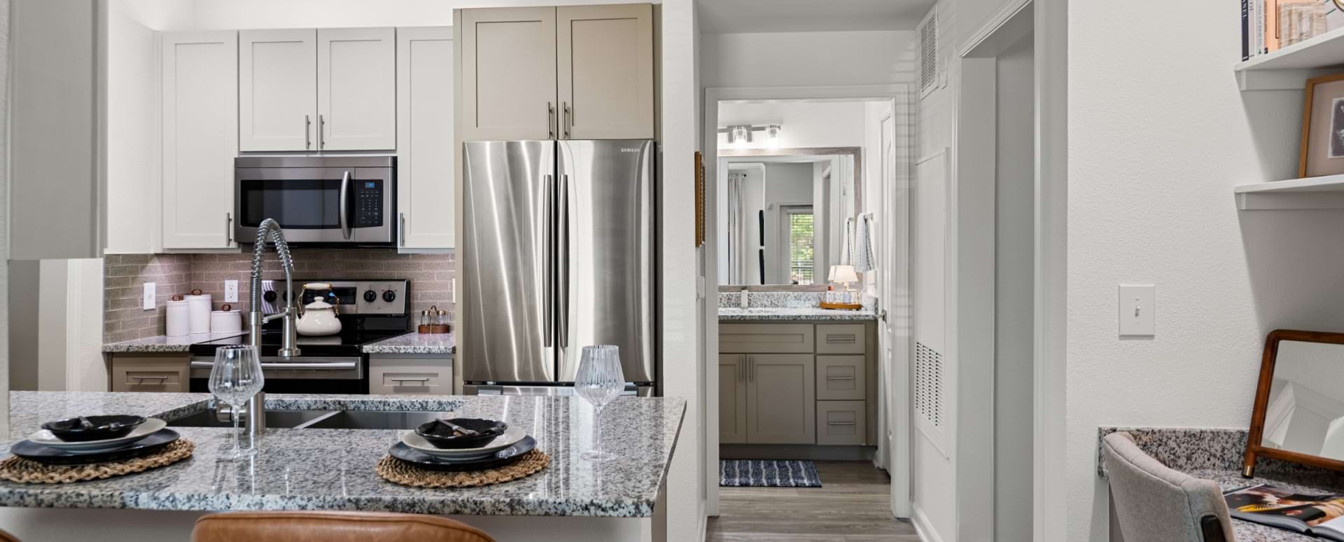 Kitchen with Granite Countertops in Our Southpark Apartments