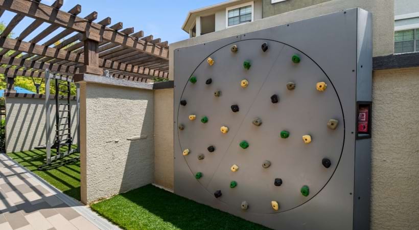 Outdoor Climbing Wall at Our Southpark Meadows Apartments