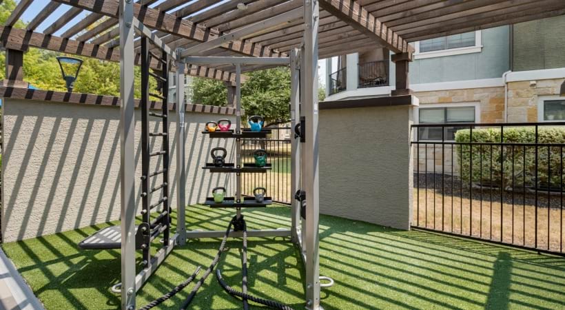 Outdoor Fitness Area at Our Apartments in Southeast Austin