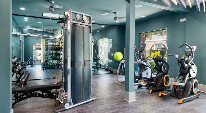 Spacious Fitness Center at Our South 1st Apartments