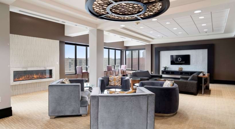 Resident Clubhouse with Lounge Area at Our Crystal City Apartments in Arlington, VA