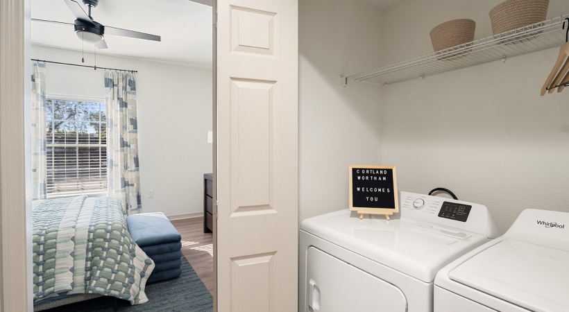 In-Home Washer and Dryer Sets in Our Apartments on FM 1960
