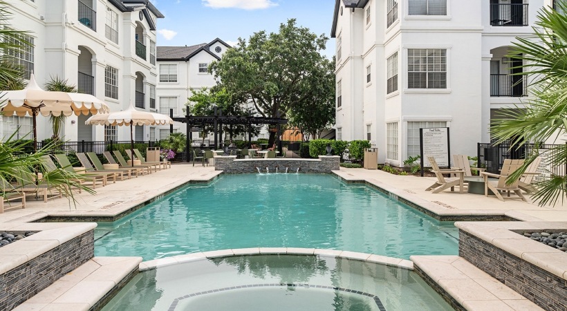 Resort-Style Pool and Sun Deck at Our Apartments in the River Oaks District