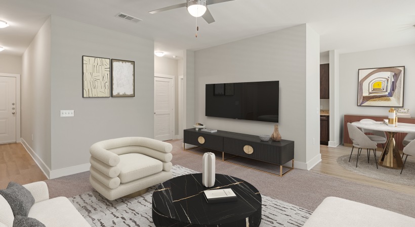 Cozy Living Area in Our Apartments for Rent in League City, TX