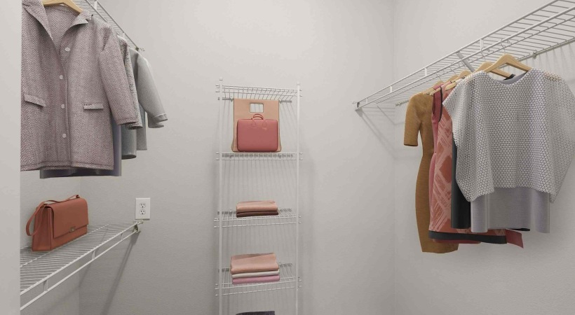 Walk-in Closet in Our Apartments in League City, TX