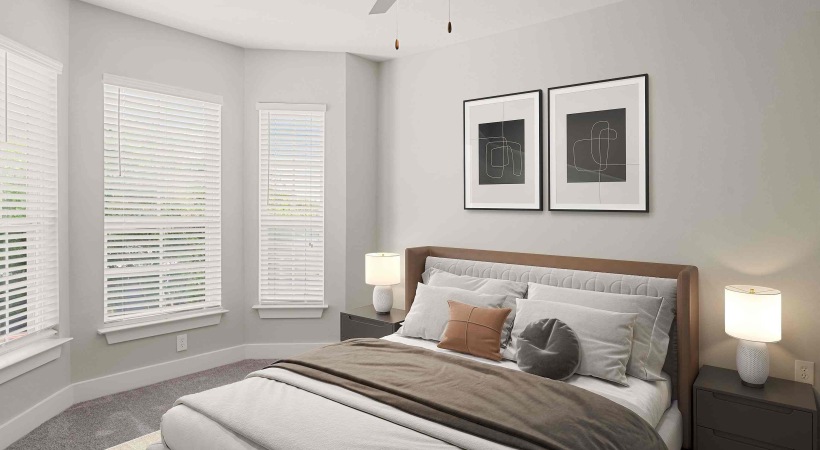 Bay Window in the Bedroom of Our Spacious Apartments in League City, Texas