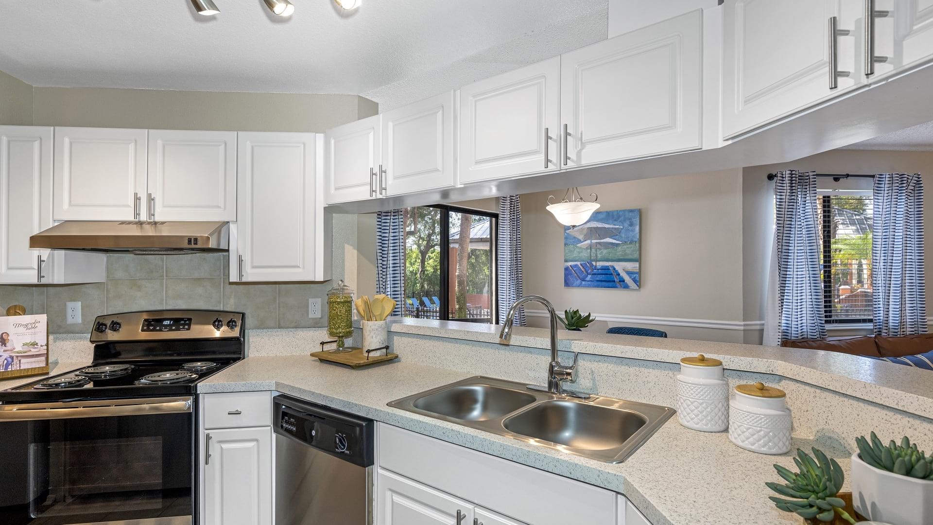 Spacious Kitchen with Stainless Steel Appliances at Our Bloomingdale, FL Apartments