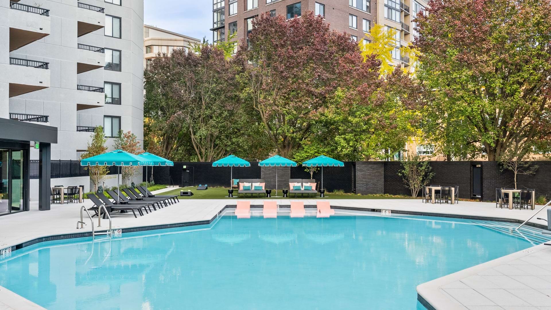 Resort-Style Pool with Sun Deck at Our Apartments in Clarendon, VA