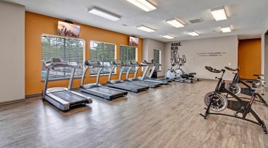 fitness center with ample machines