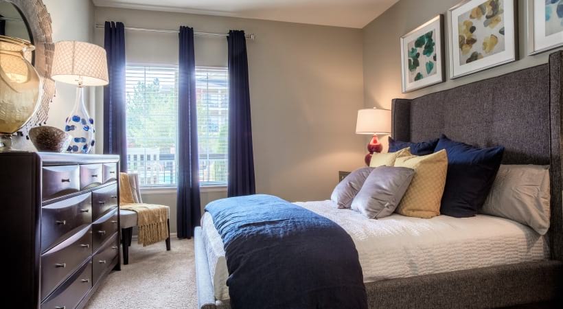 Cozy Bedroom at Our Luxury Apartments in Cherry Creek