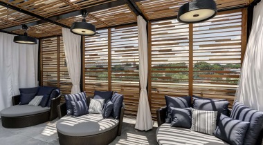 covered outdoor seating area