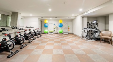 fitness center with ample machines