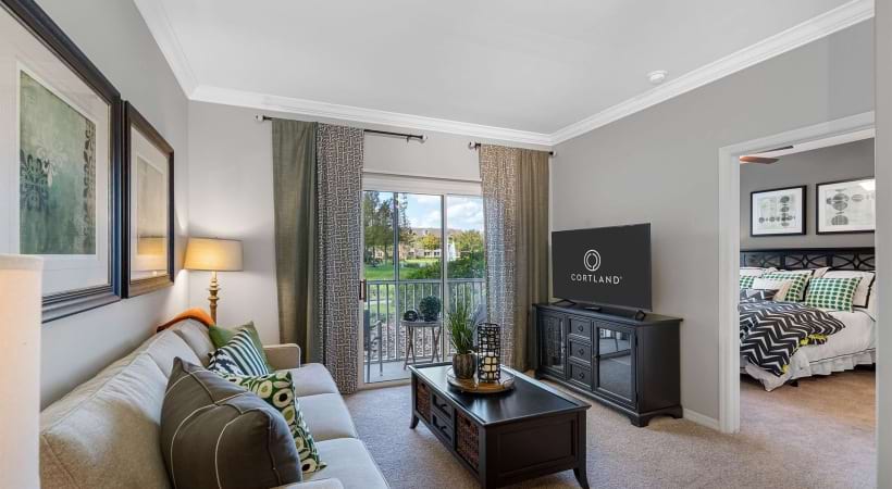 Living Room in Our McKinley Apartments in Tampa