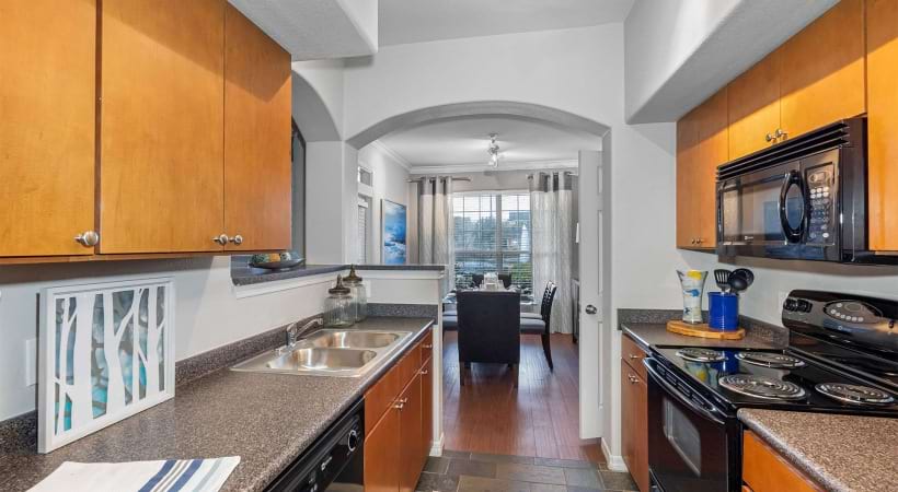 Kitchen with Energy-Efficient Appliances in Our Uptown Tampa Apartments