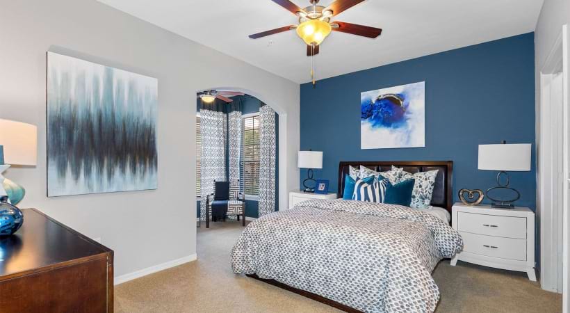 Bedroom in Our Upscale Apartments on McKinley Dr. in Tampa, FL