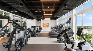 Fitness Center with Peloton Bikes at Our Midtown Miami Luxury Apartments