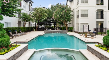 Resort-Style Pool and Sun Deck in Our Inner Loop Apartments in Houston, TX