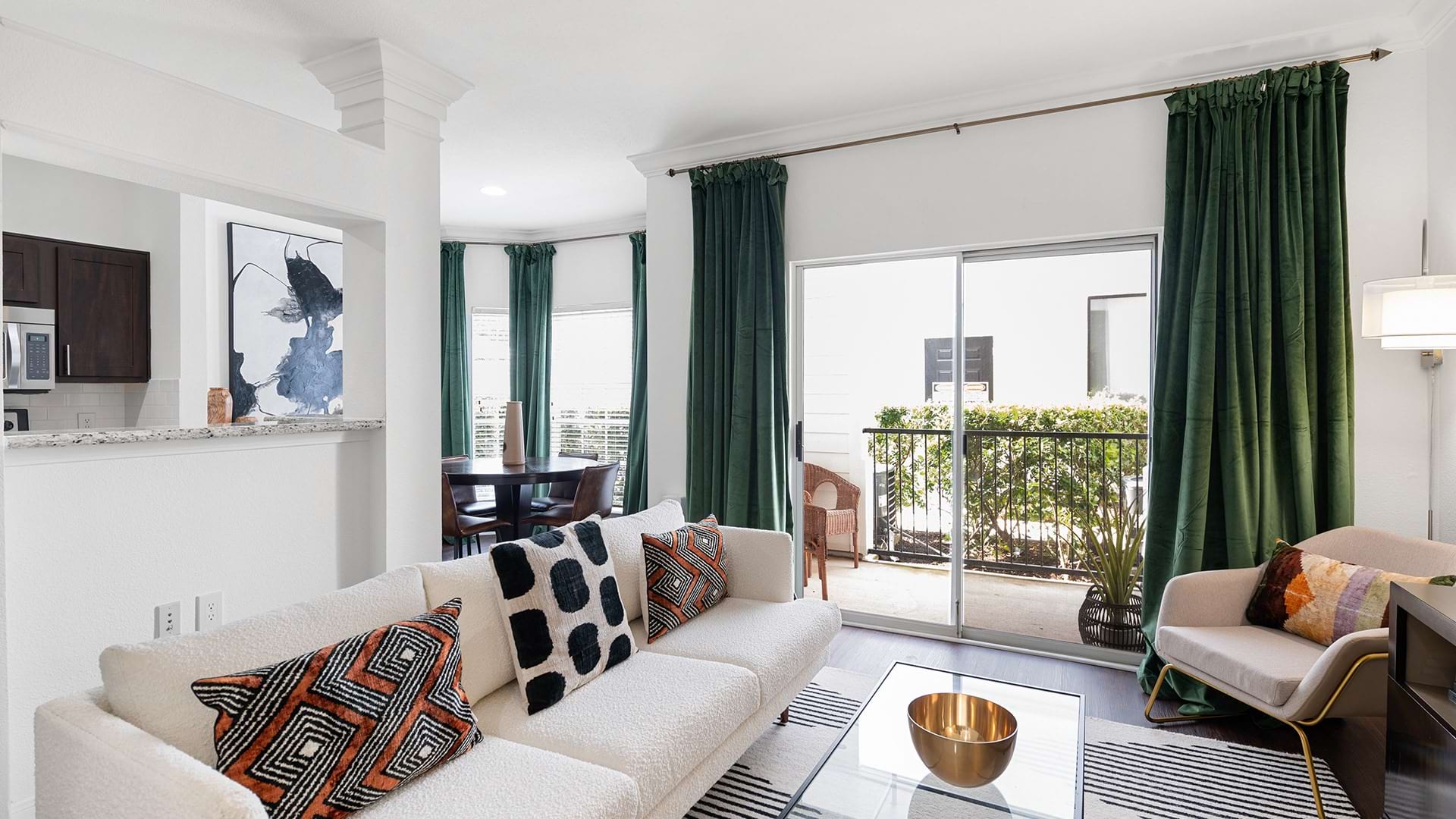 Spacious Living Room in Our Houston, Montrose Apartments