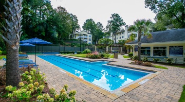 pool with covered area