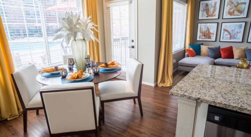 Wood-style flooring at our apartments near Cherry Creek