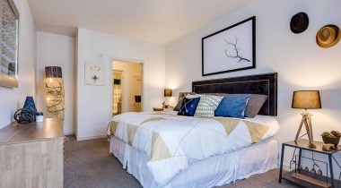 Bedroom with Spacious Walk-In Closets at Our SoBo Apartments in Denver, CO