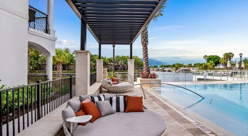 Poolside Seating at Our Apartments in Hillsborough County