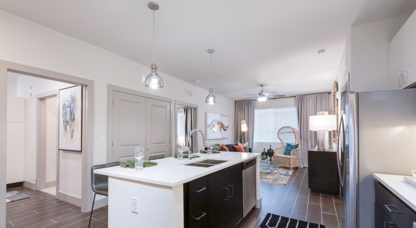 Expansive Kitchen Island at Our Apartments in Town N Country, Tampa