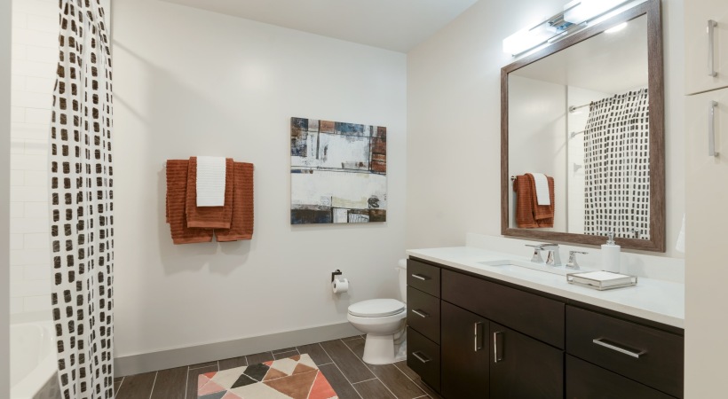 Upscale Bathroom at Our Apartments Near International Plaza Tampa