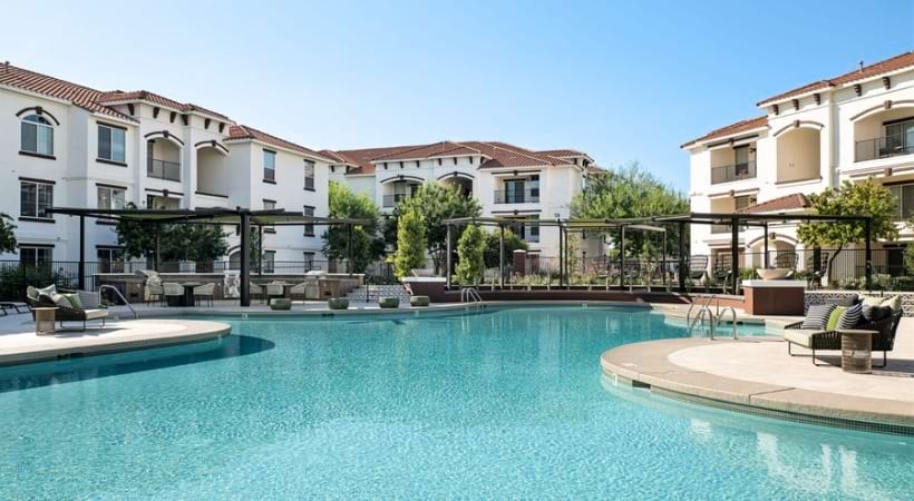 Resort-Style Pool and Heated Spa Near Gas Grills at Our Apartments for Rent in Mesa, AZ