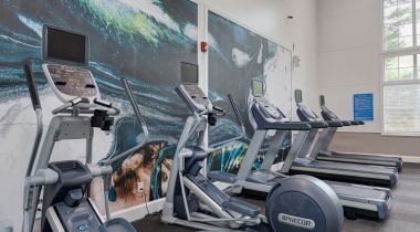 24/7 Fitness Center With Cardio Machines at Our Apartments in Wake County, NC