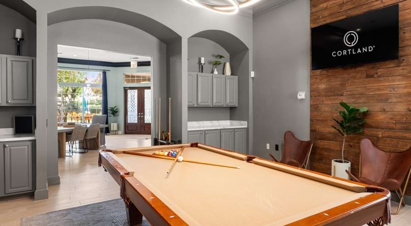 Billiards Table at Our Apartments on 1960 in Houston